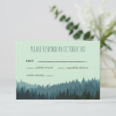 ウェディング素朴RSVP in the Mountains 出欠カード (スタンド正面)