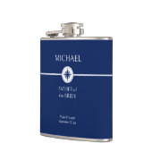 ウェディング航海のパーティギフトブルーとホワイトお尻 フラスク (左)