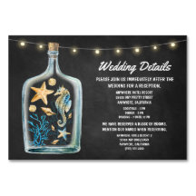 ウェディング航海のレセプションカード