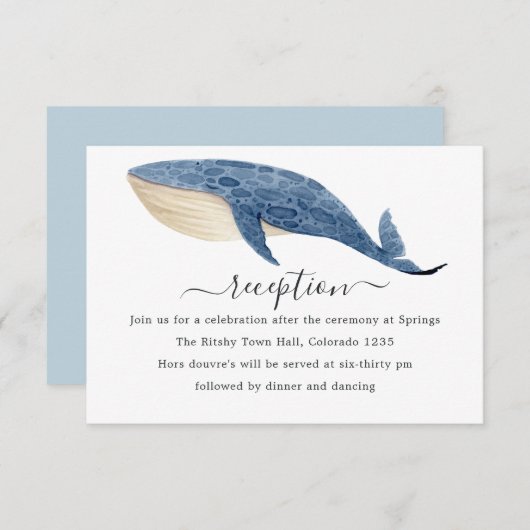 ウェディング航海のレセプション エンクロージャーカード (正面/裏面)