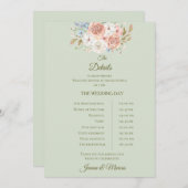 ウェディング詳細カード　さくら色の花園 招待状 (正面/裏面)