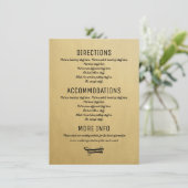 ウェディング詳細カード ヴィンテージ招待状挿入 エンクロージャーカード (スタンド正面)