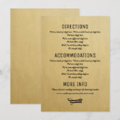 ウェディング詳細カード ヴィンテージ招待状挿入 エンクロージャーカード (正面/裏面)