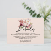 ウェディング詳細 オータム パンプキン フローラル 招待状 (スタンド正面)