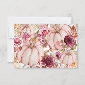 ウェディング詳細 オータム パンプキン フローラル 招待状 (裏面)