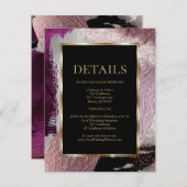 ウェディング詳細 | メタリックストローク カシス ワイン エンクロージャーカード (正面/裏面)