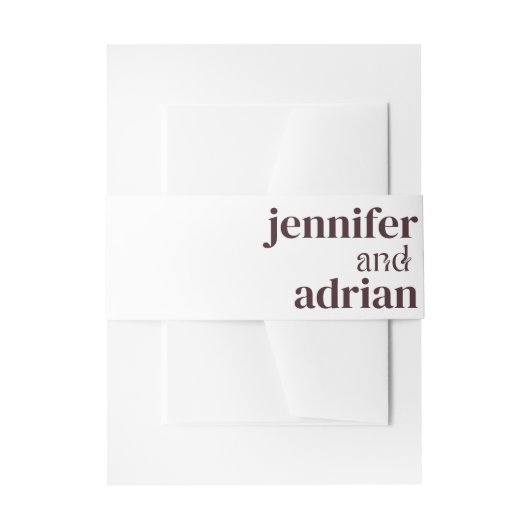 ウェディング詳細 モダンウェディング  招待状の腹 招待状ベリーバンド (正面例)