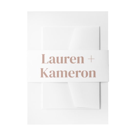 ウェディング詳細 モダンウェディング  招待状 おなか 招待状ベリーバンド (正面例)