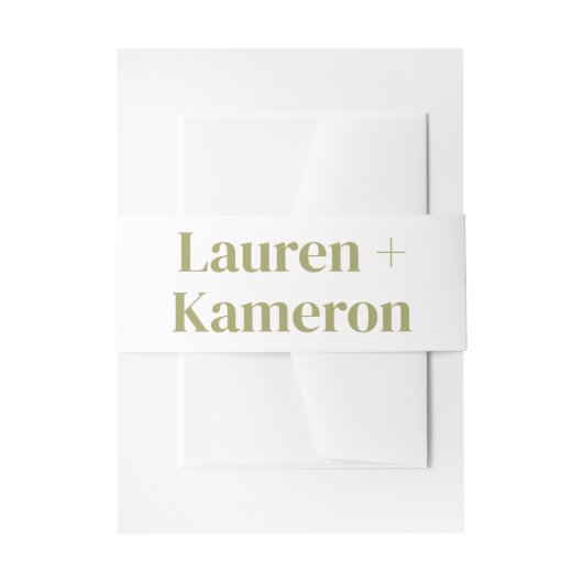 ウェディング詳細 モダンウェディング  招待状 おなか 招待状ベリーバンド (正面例)