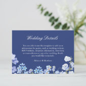 ウェディング詳細 ワルナスビー ロイヤルブルー 花 エンクロージャーカード (スタンド正面)