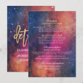 ウェディング詳細 星のネブラ 銀河の星座 招待状 (正面/裏面)