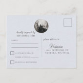 ウェディング返信 魅惑の森 鹿 月 インビテーションポストカード (裏面)