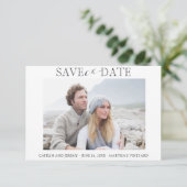 ウェディング1枚の写真で日付を保存する招待状 セーブザデート (スタンド正面)