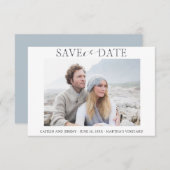 ウェディング1枚の写真で日付を保存する招待状 セーブザデート (正面/裏面)