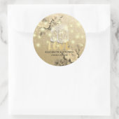 ウェディング ありがとう フラワーマソンジャー ストリングライト ラウンドシール (バッグ)