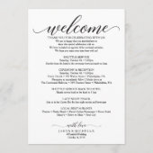 ウェディング アイコン 旅程とウェディング ウェルカムレター プログラム (裏面)