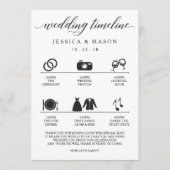 ウェディング アイコン 旅程とウェルカムメッセージカード プログラム (正面)