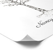 ウェディング アスペン 指紋 ツリー ポスター (角)