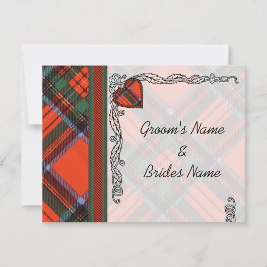 ウェディング アナウンスメント インビテーション ロイヤル スチュワート (正面)