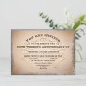 ウェディング・アニバーサリー ヴィンテージ タイポグラフィー インビテーションズ 招待状 (スタンド正面)