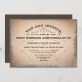 ウェディング・アニバーサリー ヴィンテージ タイポグラフィー インビテーションズ 招待状 (正面/裏面)