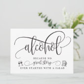 ウェディング アルコール バー サイン 招待状 (スタンド正面)