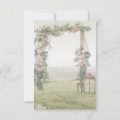 ウェディング アーバー ランタン レセプション 招待状 (裏面)