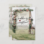 ウェディング アーバー ランタン レセプション 招待状 (正面/裏面)