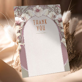 ウェディング インサート サンクス ヴィンテージ アートヌーボー インビテ 招待状