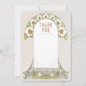 ウェディング インサート サンクス ヴィンテージ アートヌーボー インビテ 招待状 (正面)