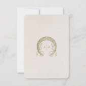 ウェディング インサート サンクス ヴィンテージ アートヌーボー インビテ 招待状 (裏面)