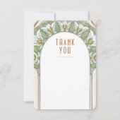 ウェディング インサート サンクス ヴィンテージ アートヌーボー インヴィテ 招待状 (正面)