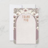 ウェディング インサート サンクス ヴィンテージ アールヌーヴォー インビテ 招待状 (正面)