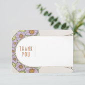 ウェディング インサート サンクス ヴィンテージ アールヌーヴォー インビテ 招待状 (スタンド正面)