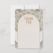 ウェディング インサート サンクス ヴィンテージ アールヌーヴォー インビテ 招待状 (正面)