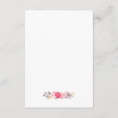 ウェディング ウィッシング ウェル ゴールド エレガント シック フラワーリング エンクロージャーカード (裏面)