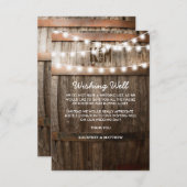 ウェディング ウィッシング ウェル ラスティック カントリー バレル エンクロージャーカード (正面/裏面)