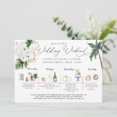 ウェディング ウィークエンドの予定 | 南国ビーチ 招待状 (スタンド正面)