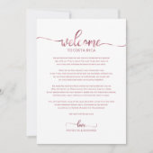 ウェディング ウィークエンド ウェルカムとスケジュール レター おしゃれ 招待状 (正面)