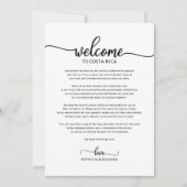 ウェディング ウィークエンド ウェルカムとスケジュール レター シック 招待状 (正面)