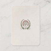 ウェディング　ウェブサイト　情報　QRコード　アールヌーボー　封筒 エンクロージャーカード (裏面)