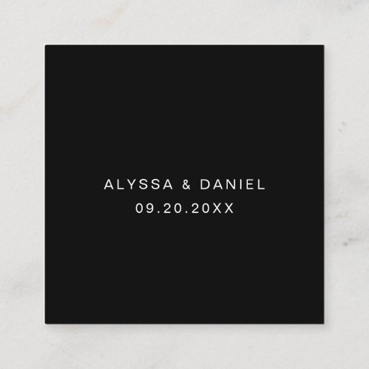 ウェディング ウェブサイト 招待客返信はQRコードで エンクロージャーカード (裏面)