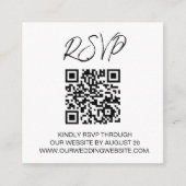 ウェディング ウェブサイト QRコード 結婚式 出席確認 エンクロージャーカード (正面)