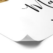 ウェディング ウェルカム シンプル エレガント 3 フォト コラージュ ポスター (角)