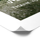 ウェディング ウェルカム シンプル モダン ホワイト スクリプト フォト ポスター (角)