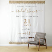 ウェディング ウェルカム ブライズ シャワー ゴールド グリッター デイズ タペストリー (インサイチュ)