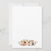 ウェディング ウォーターカラー オータム フローラル ジオ フレーム 招待状 (裏面)