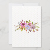 ウェディング ウォーターカラー ブルーム フラワーブライダルシャワー 招待状 (裏面)