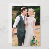 ウェディング ウォーターカラー マグノリア ローズ フォト 招待状 (裏面)