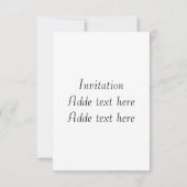 ウェディング ウォーターカラー 花の招待状 テンプレート (裏面)